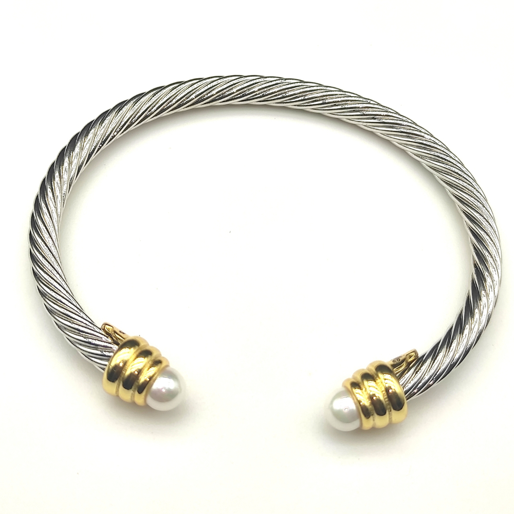 David Yurman 5mm Gold Pearl Bangle - Picture 7 of 7